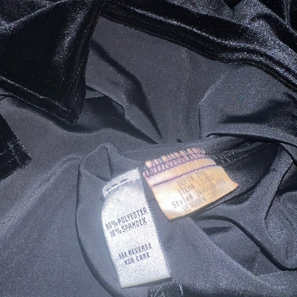 Vintage Black Velvet Scoop Neck Cami Vest Top Size M - Picture 10 of 12